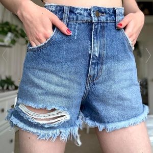 Dolls kill Rollas denim shorts high waisted